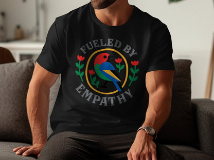 Fueled By Empathy Colorful Bird Graphic T-shirt product