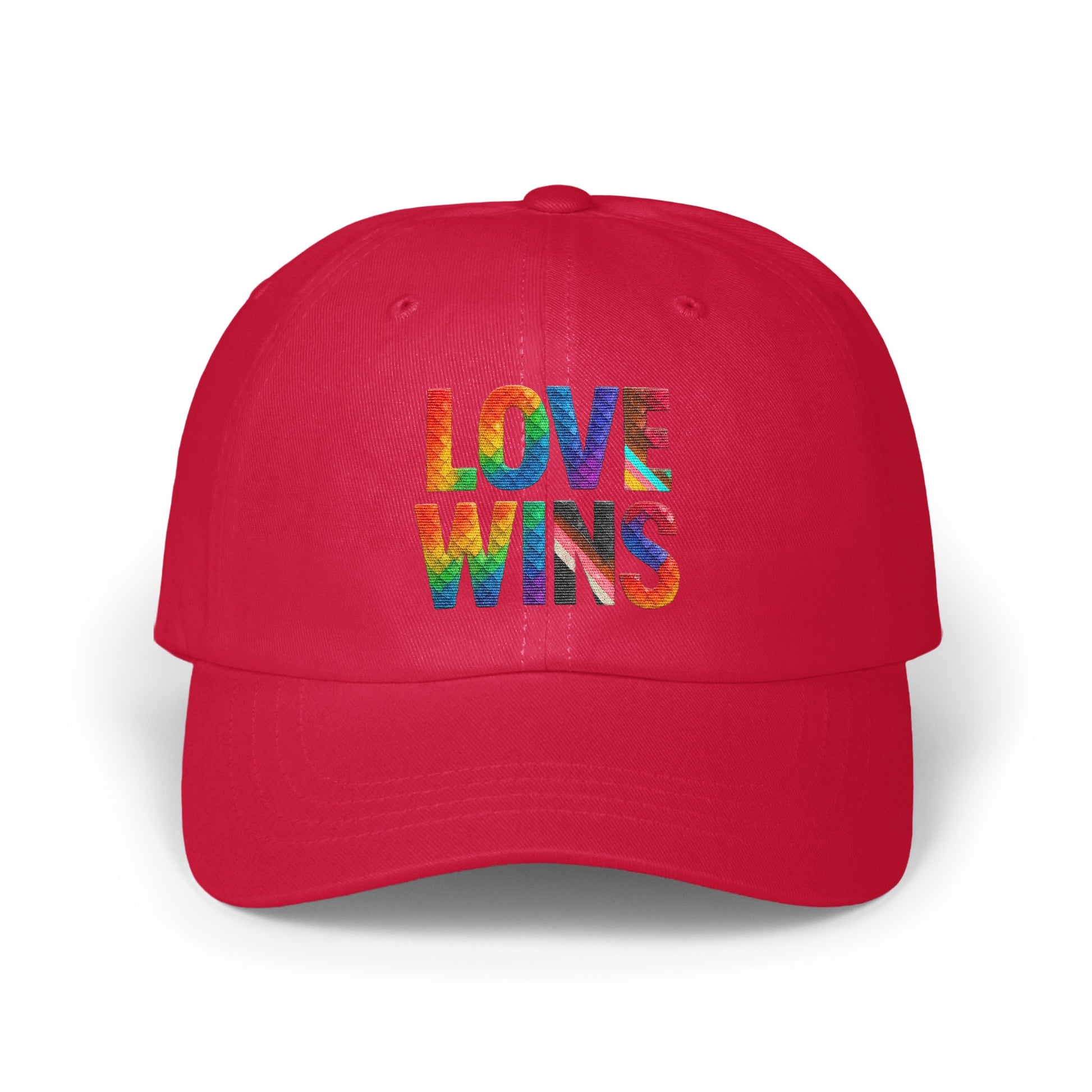 Love Wins Red Colorful Print Cap Product