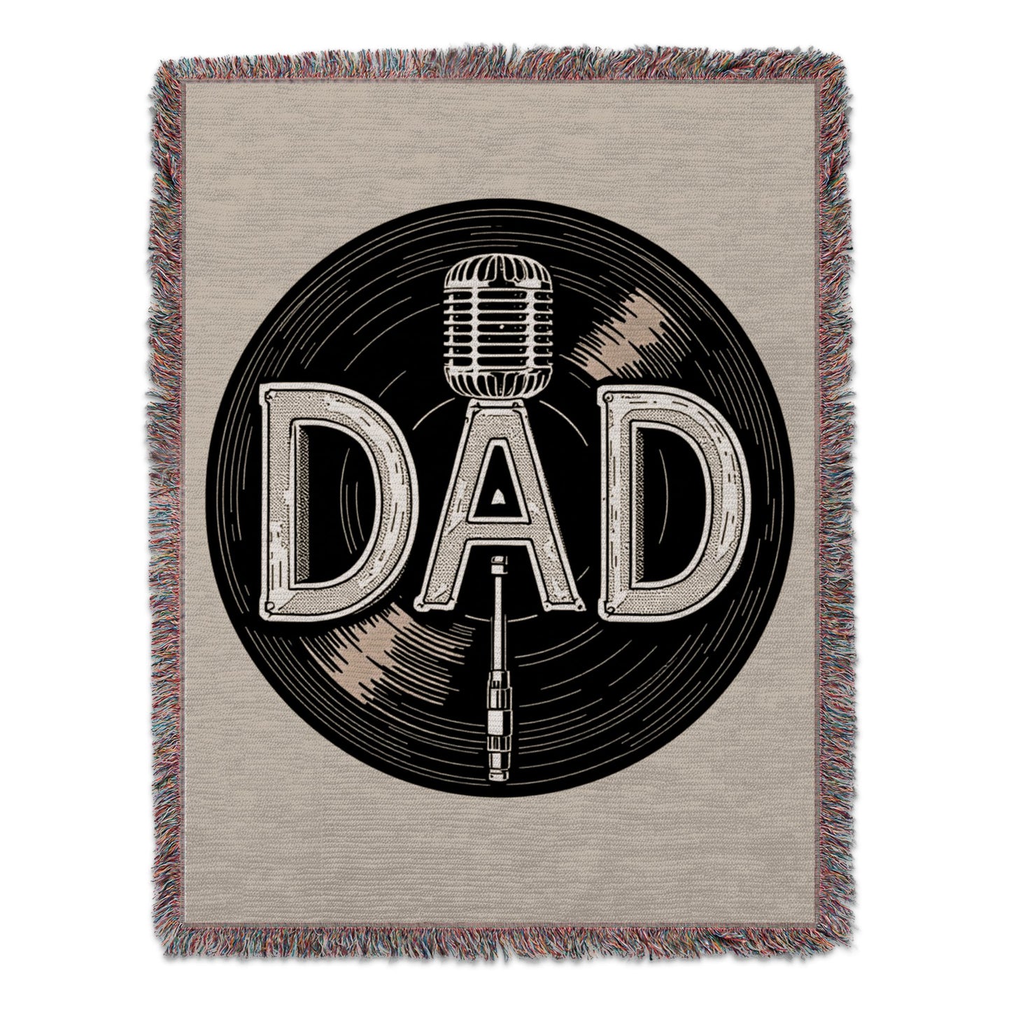 Dad Microphone Musical Theme Throw Blanket product