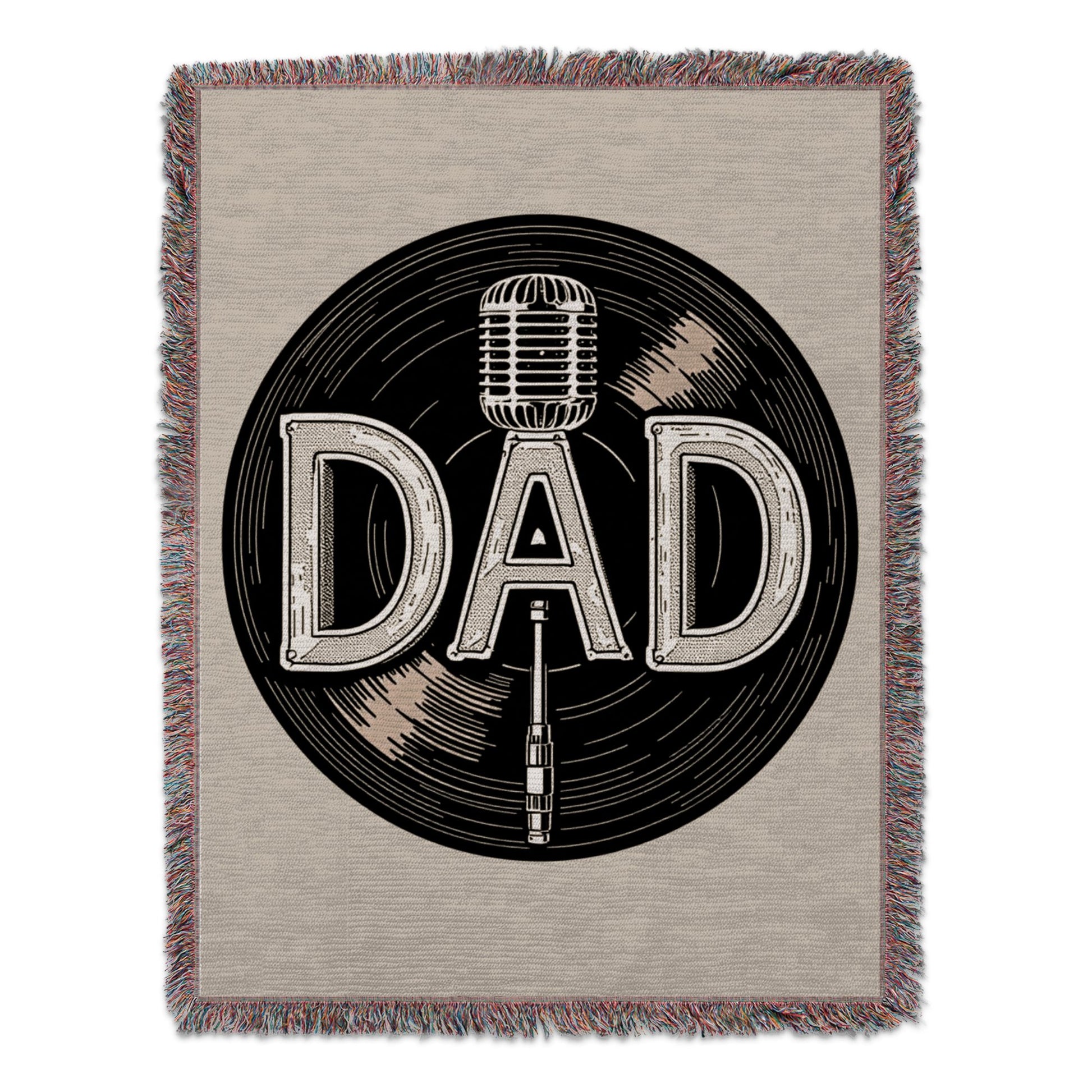 Dad Microphone Musical Theme Throw Blanket product