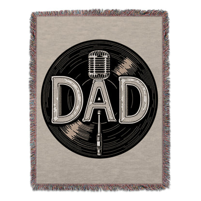 Dad Microphone Musical Theme Throw Blanket product