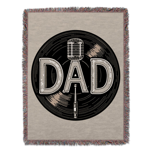 Dad Microphone Musical Theme Throw Blanket product