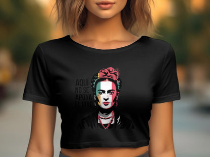 Unique Artistic Graphic Crop Top Apparel Product