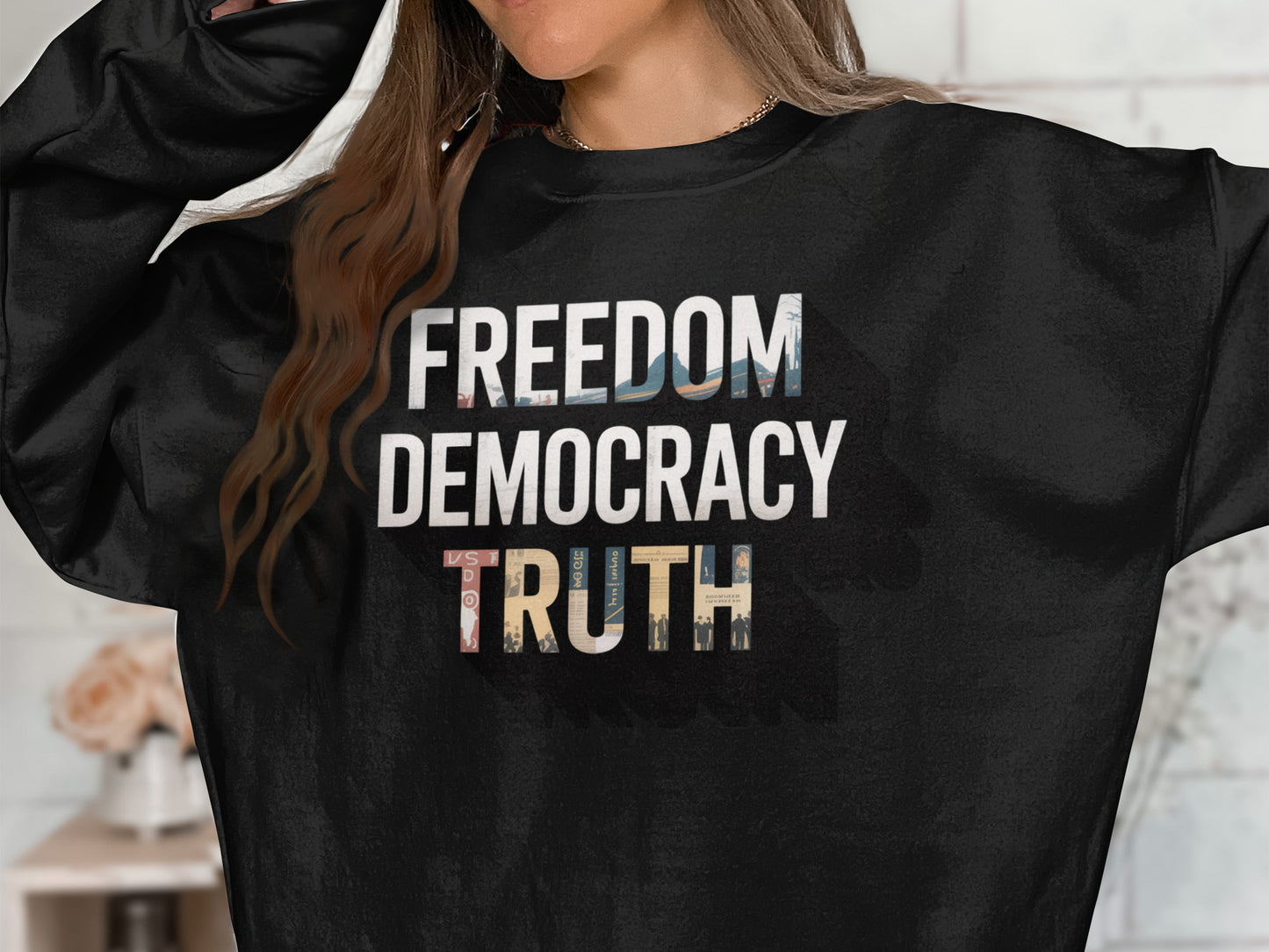 Freedom Democracy Truth Graphic Shirt product