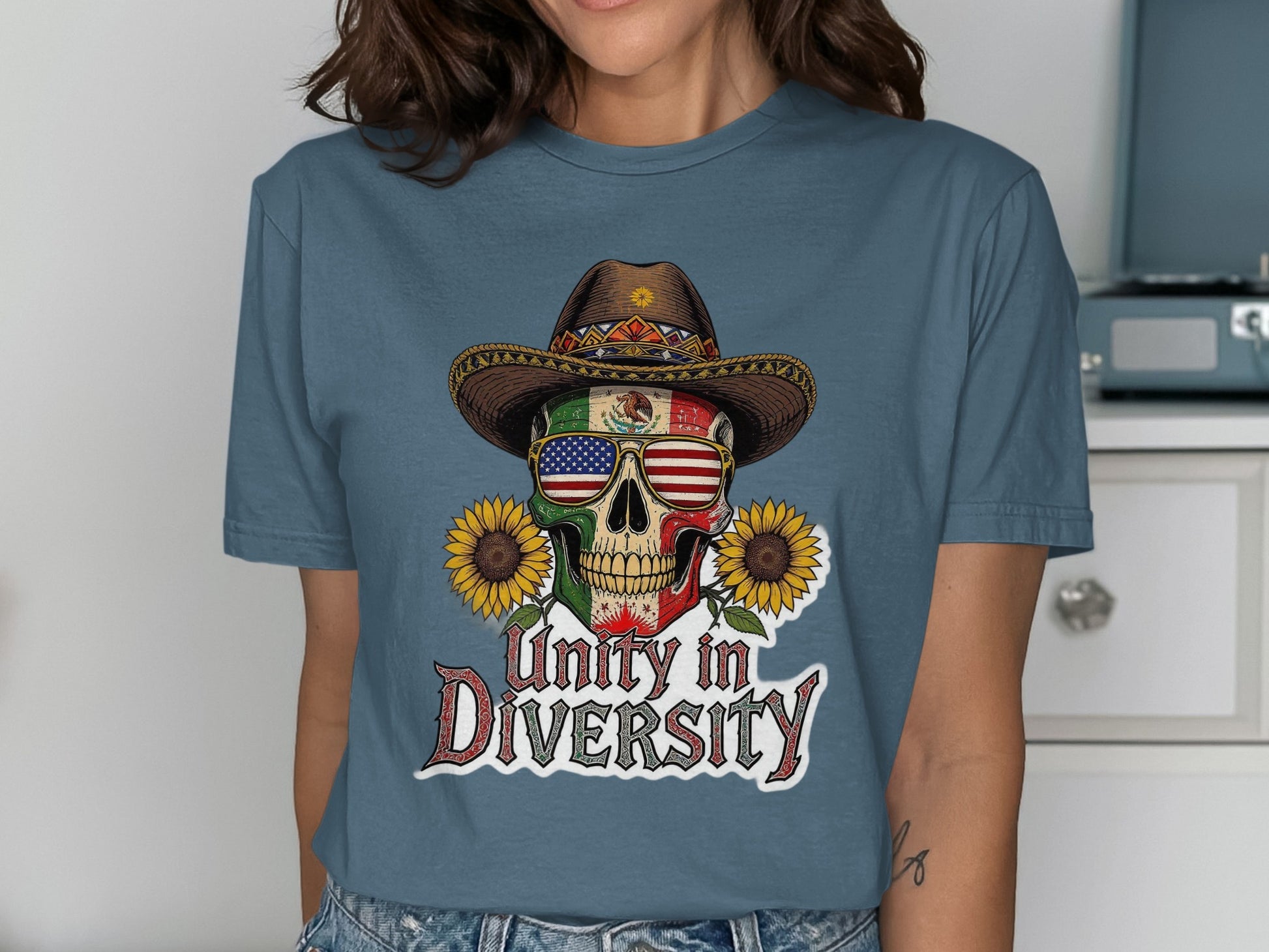Unity in Diversity Skull Graphic T-Shirt product