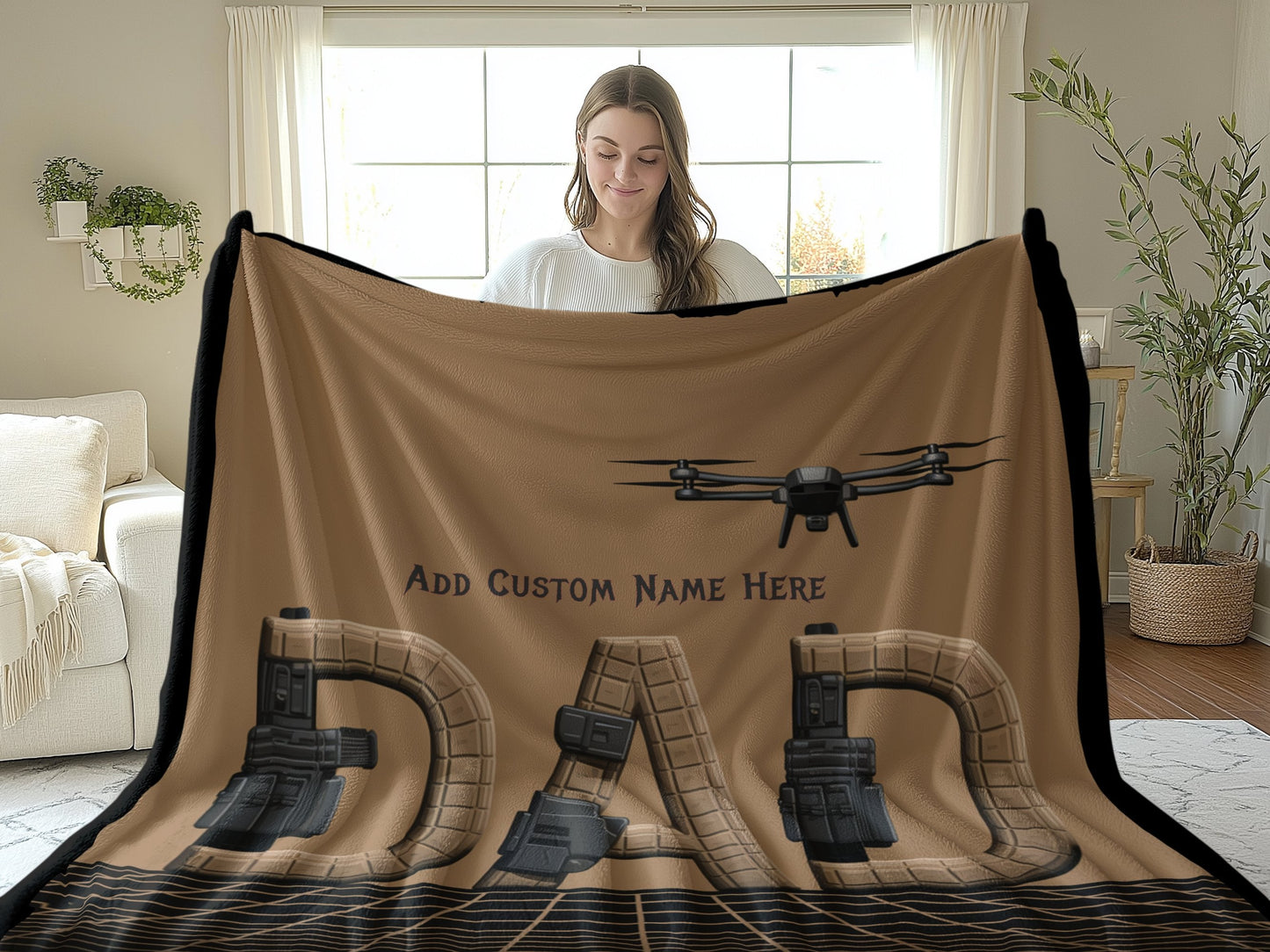 Personalized Dad Themed Blanket Perfect Gift Product