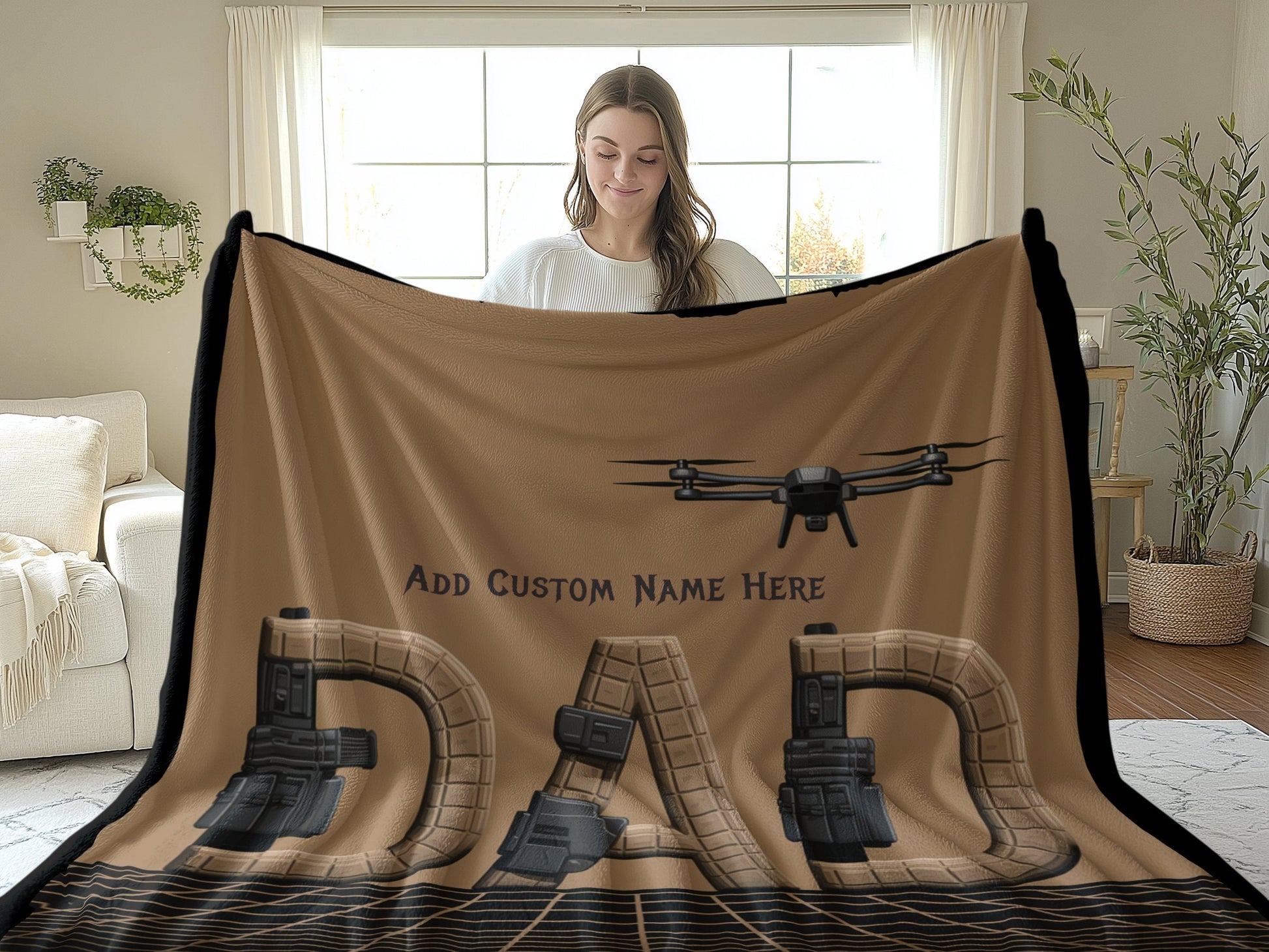 Personalized Dad Themed Blanket Perfect Gift Product