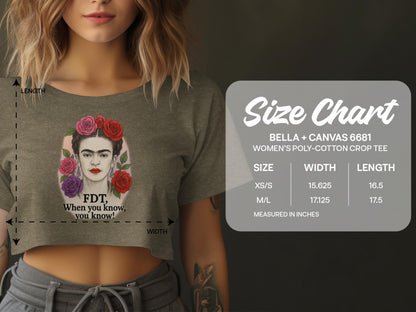 Frida Kahlo Graphic Bella Crop T-Shirt Fashion product
