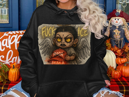 Graphic Hoodie with Intense Visual Elements product type
