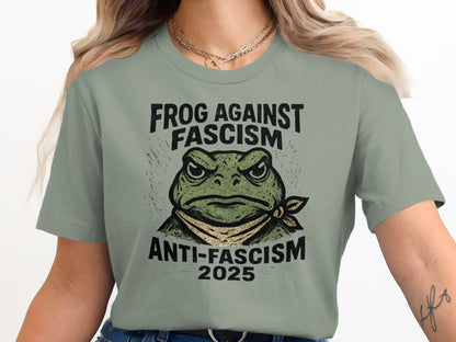 Frog Against Fascism Anti-Fascism 2025 Graphic T-Shirt