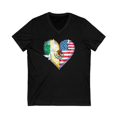 Heart Shaped Mexican American Flag Shirt product