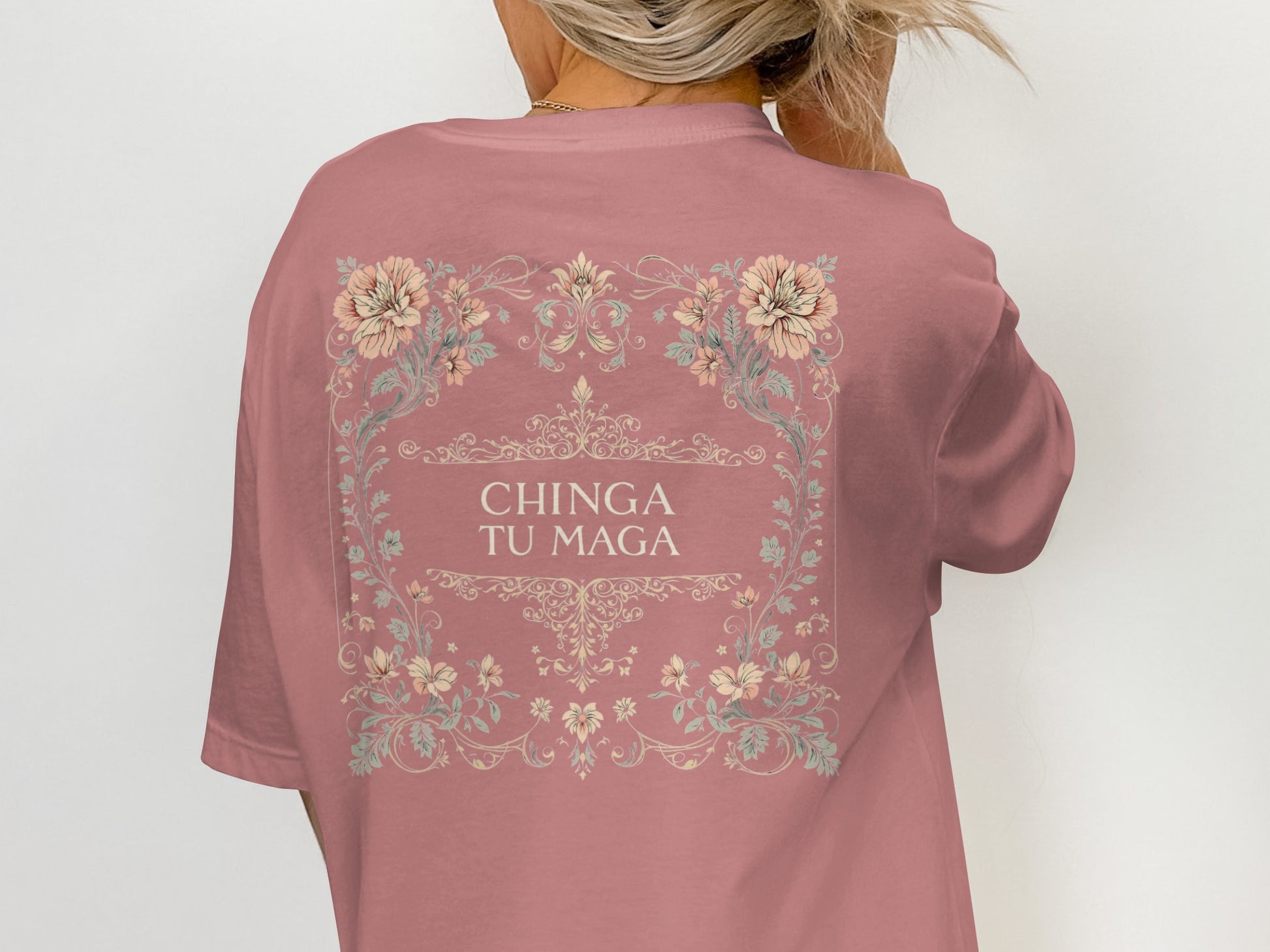 Stylish Graphic Tee with Unique Floral Design