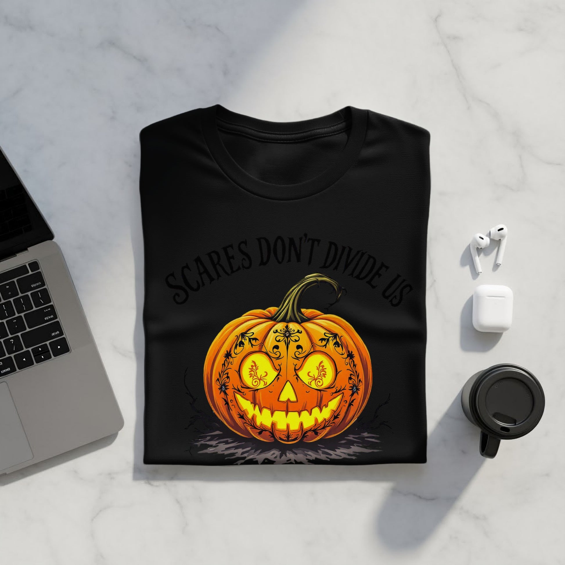 Scares Don't Divide Us Halloween Pumpkin Shirt product type