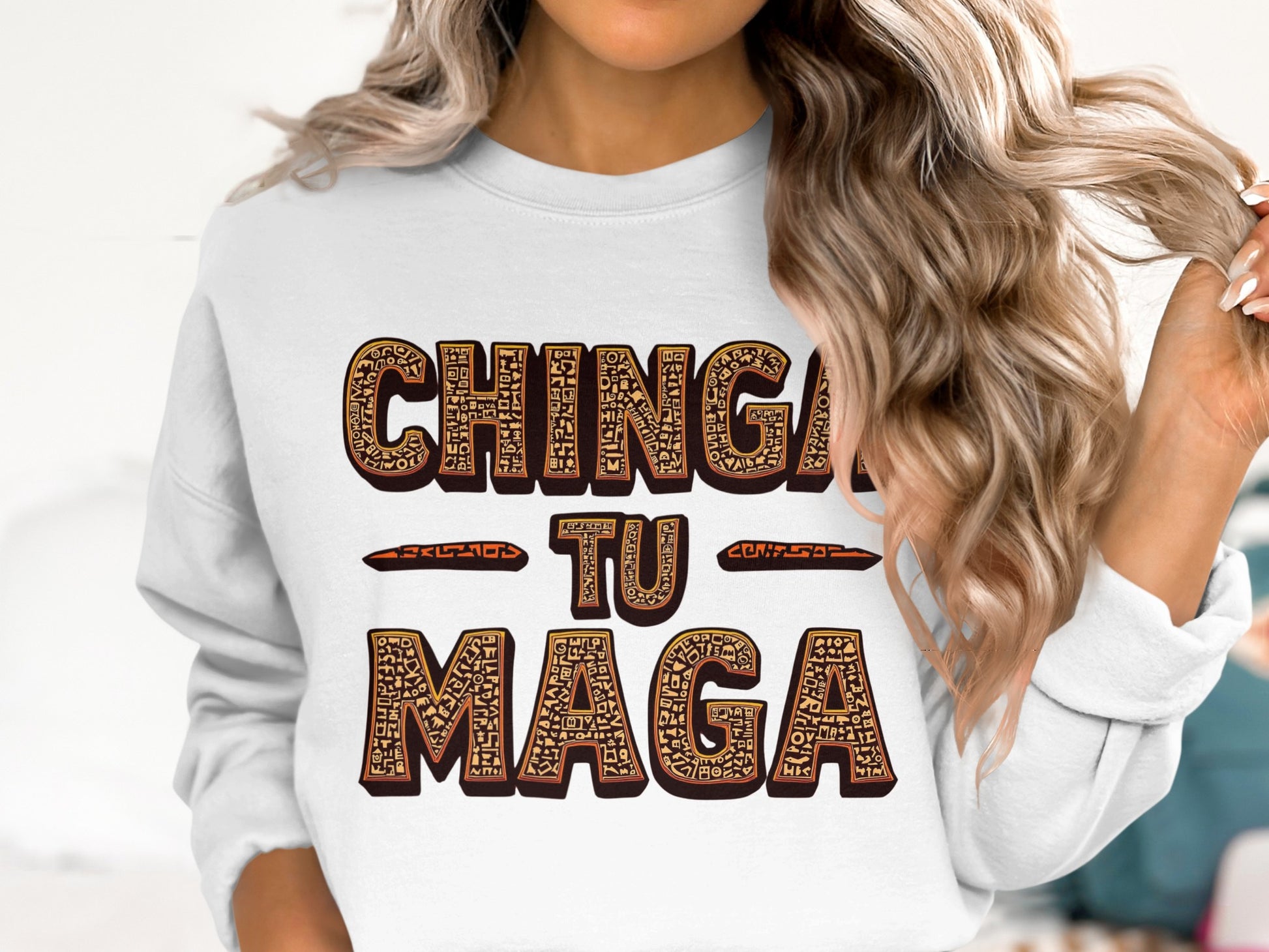 Chinga Tu Maga Graphic Sweatshirt for Trendy Look