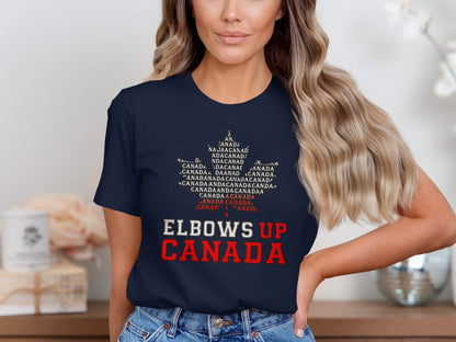 Elbows Up Canada Maple Leaf Graphic T-Shirt product