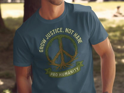 Grow Justice Not Hate Pro Humanity Graphic TShirt product