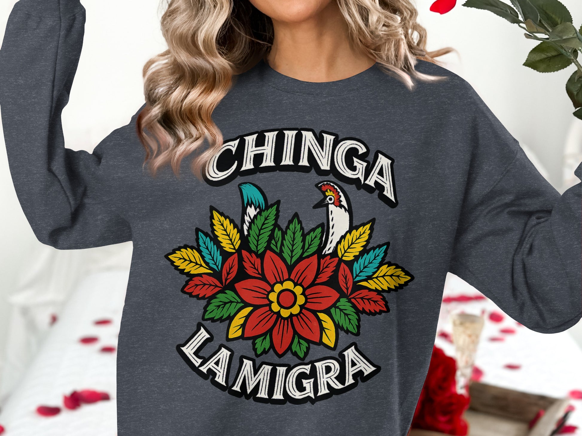 Stylish Colorful Floral Graphic Sweatshirt product