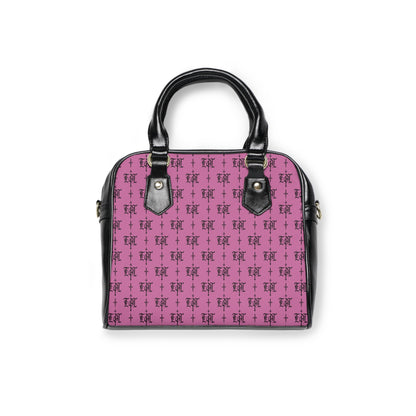 FDT Purse Pink Woke Anti Trump Liberal Purse |Monogram Grey Shoulder Handbag — Elegant Patterned Satchel Purse