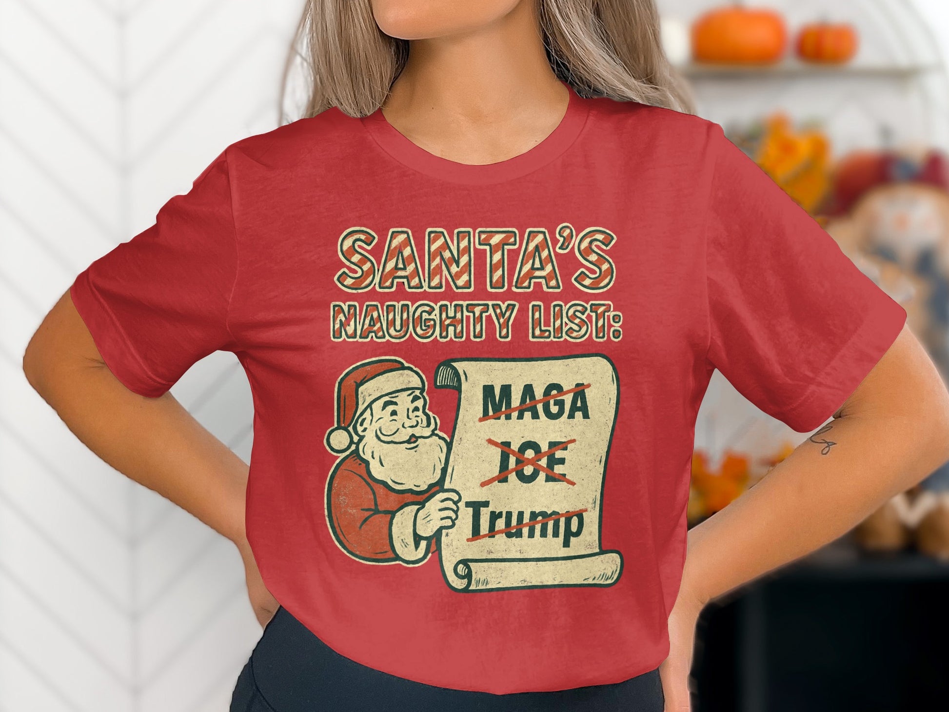 Santa's Naughty List Graphic T-Shirt Holiday Season