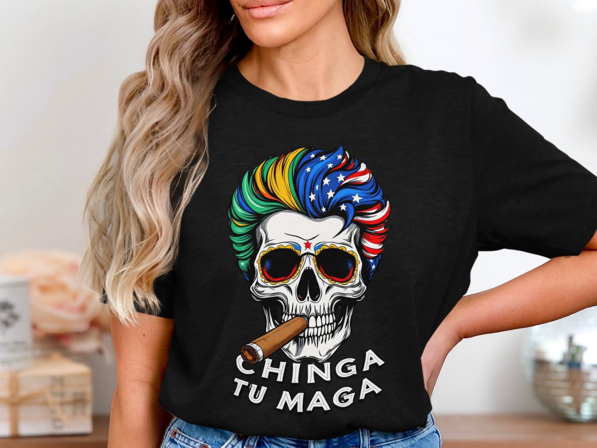 Chinga Tu Maga Skull Graphic Unisex T-Shirt product