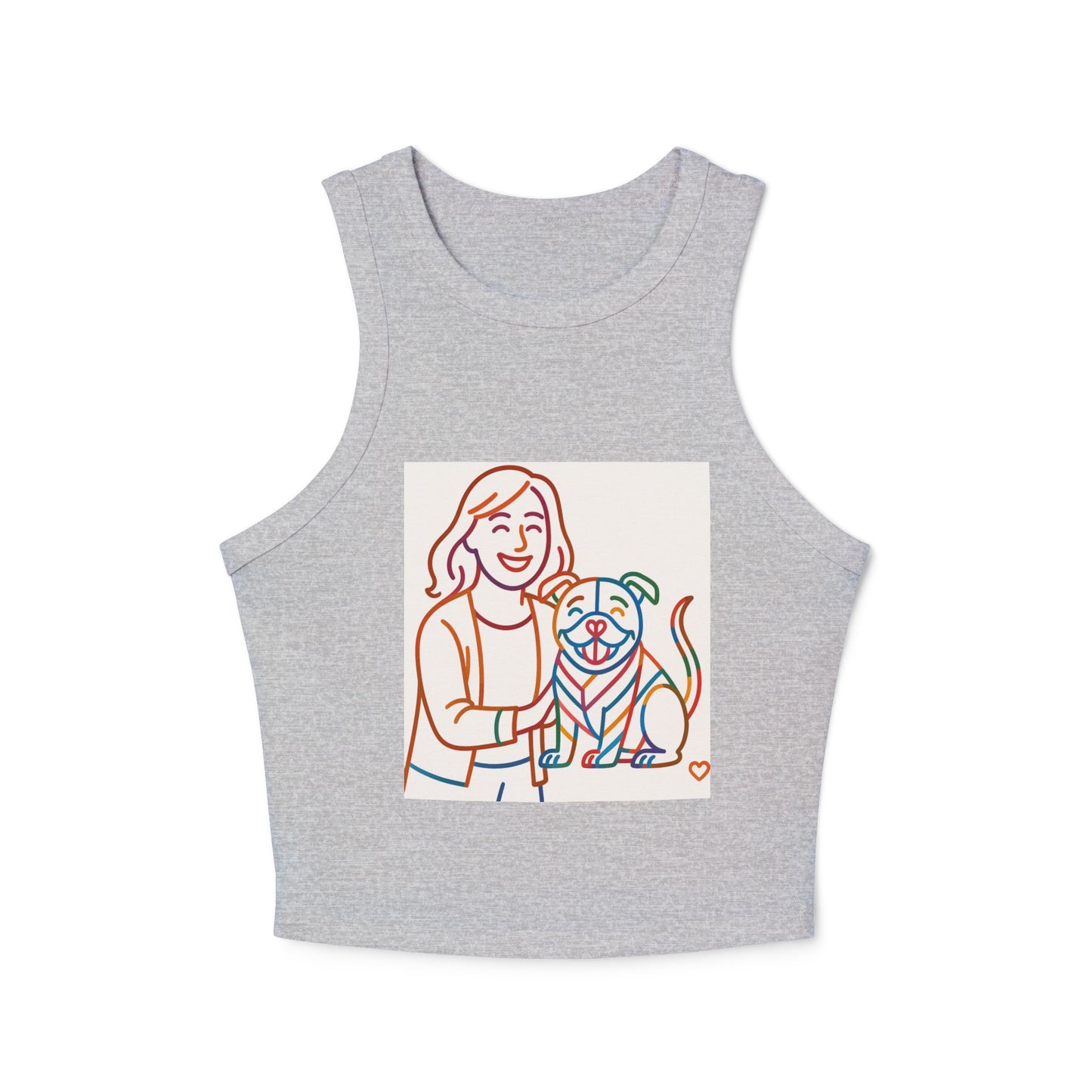 pride tank top Cute Dog Lover Racer Tank Top - Women's Micro Ribbed Crop Tee