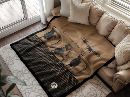 Personalized Tactical Drone Design Throw Blanket product type