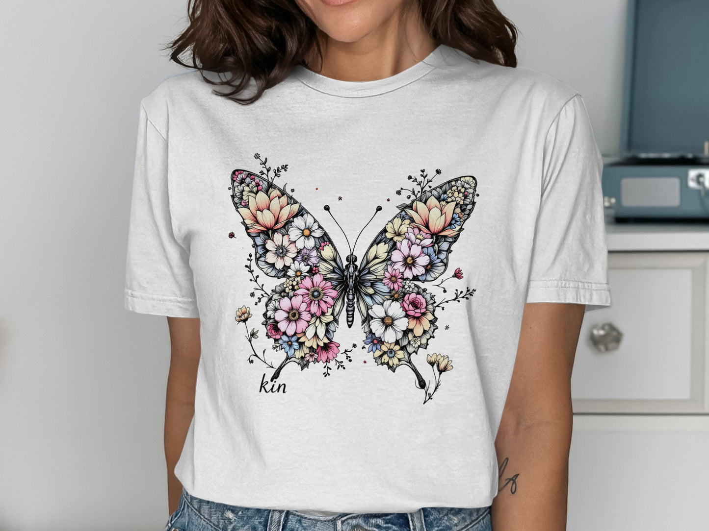 Floral Butterfly Graphic Printed T-shirt product