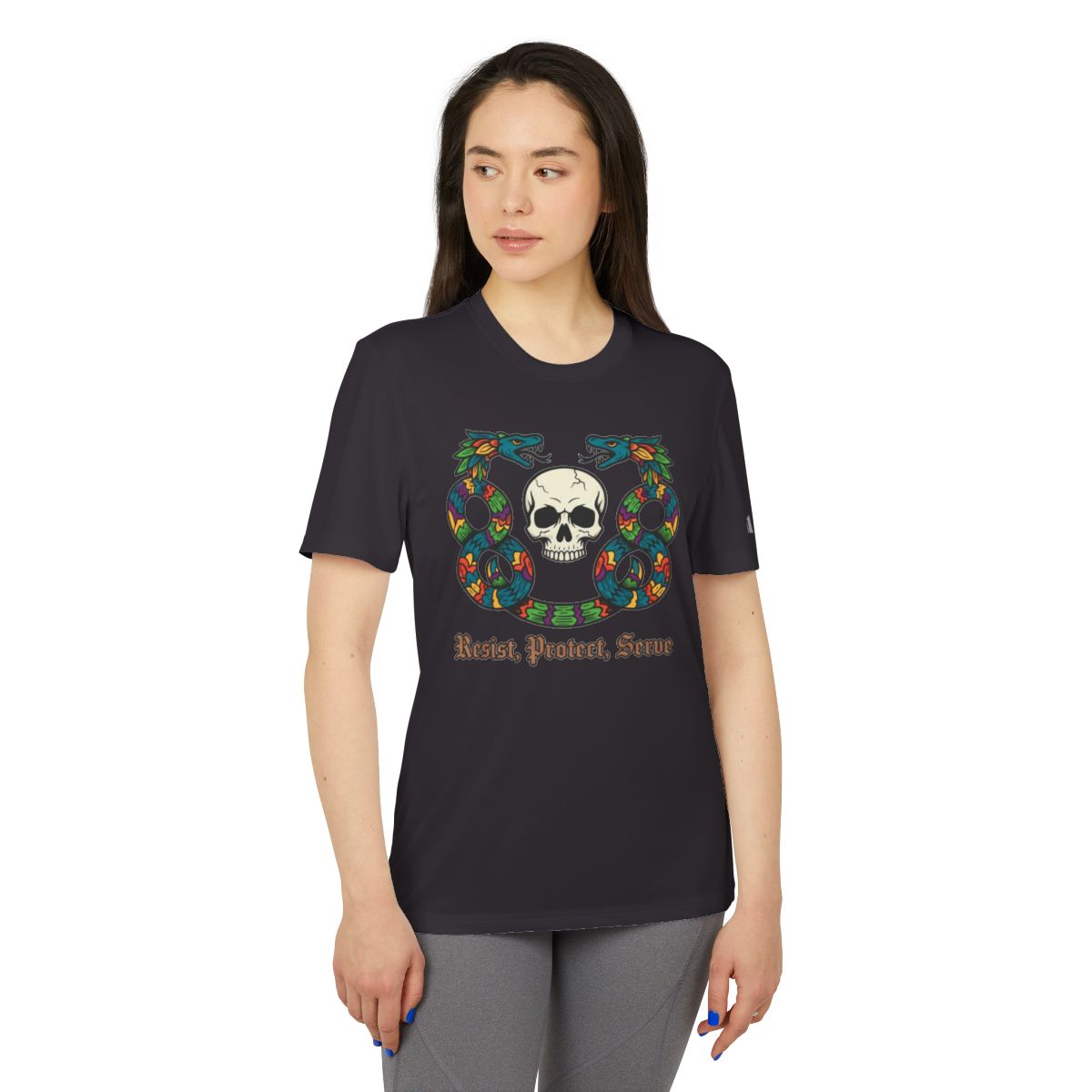 Resist Protect Serve Skull and Snake Illustrated Tee
