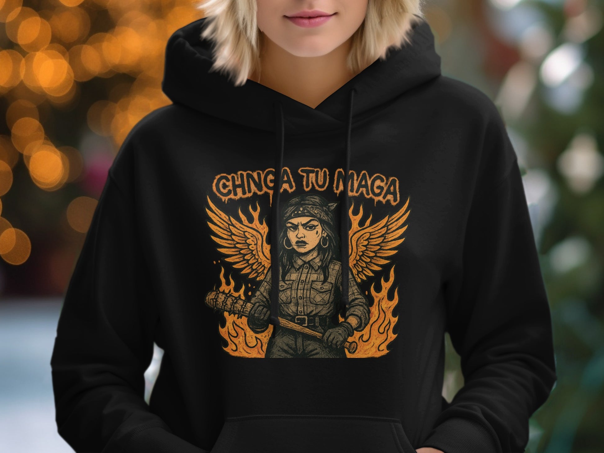 Unique Graphic Hoodie with Fierce Art Design product type