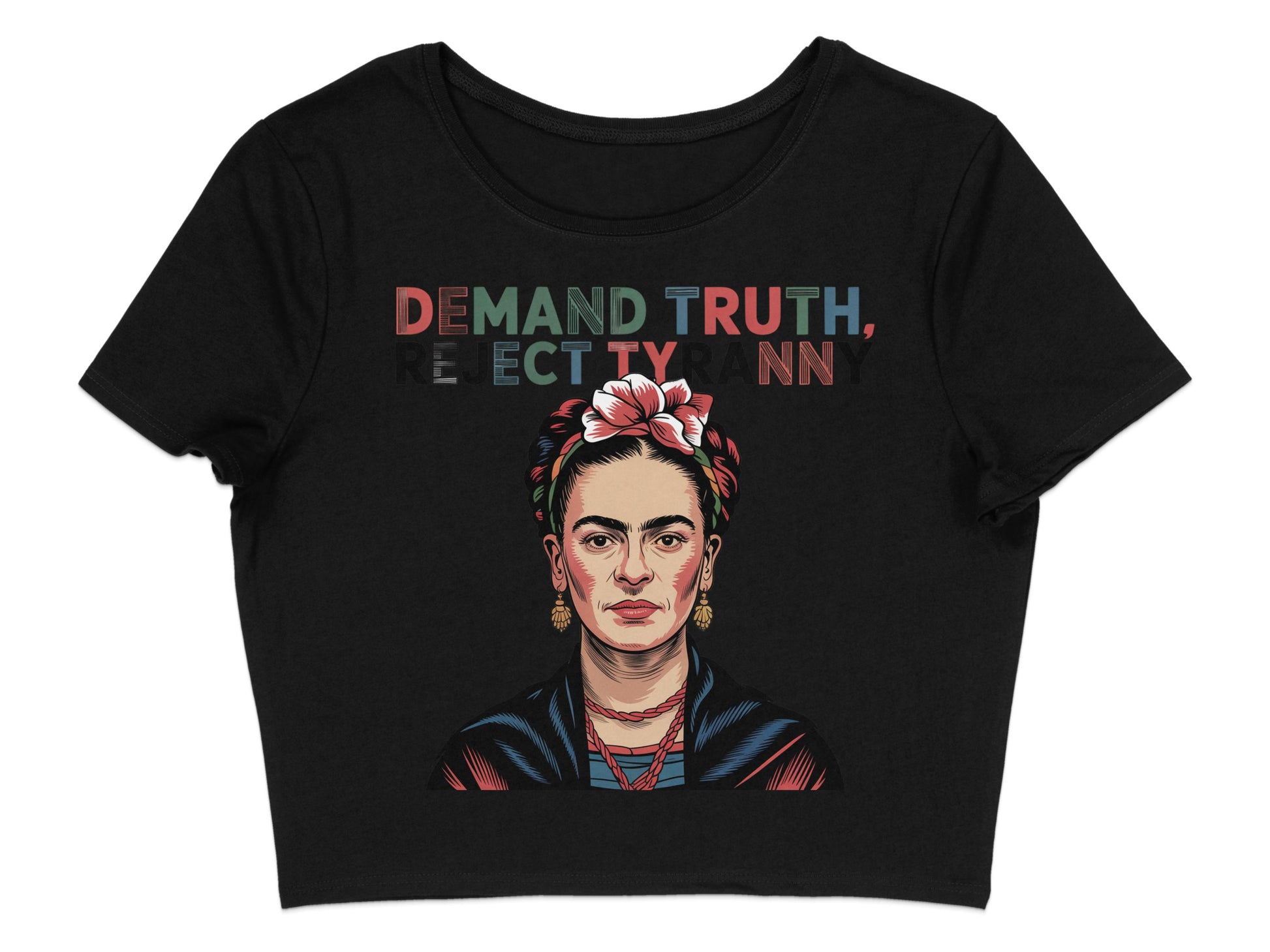 Demand Truth Reject Tyranny Graphic Crop Top product