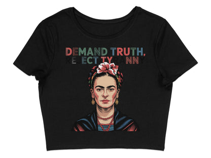Demand Truth Reject Tyranny Graphic Crop Top product