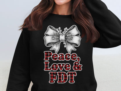 Peace Love and FDT Graphic Sweatshirt Product