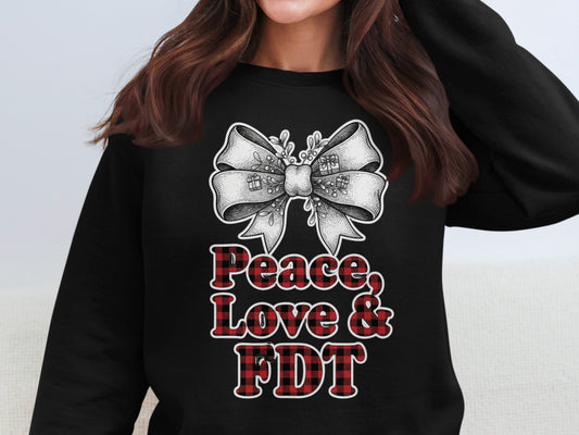 Peace Love and FDT Graphic Sweatshirt Product