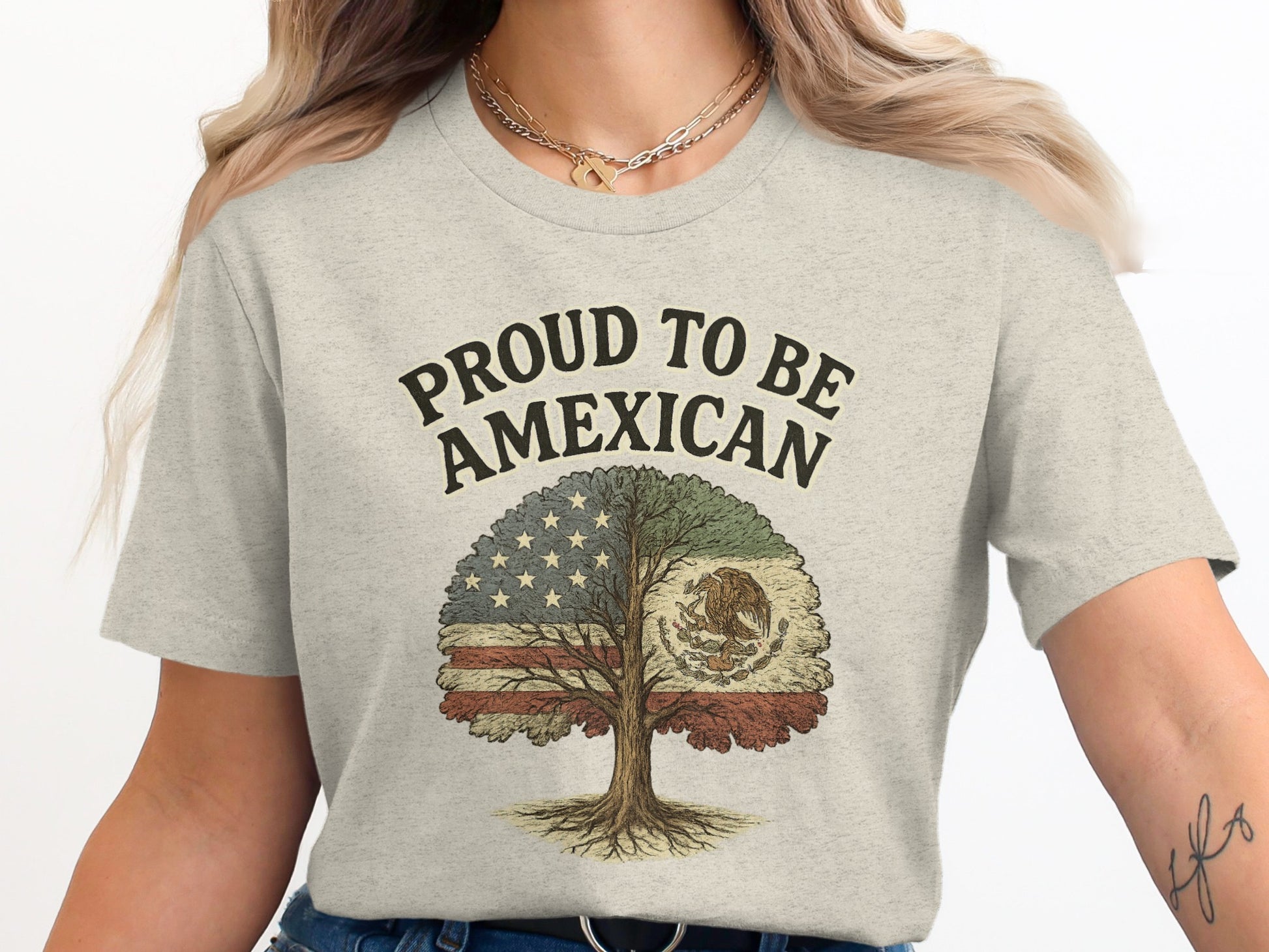 Proud To Be Amexican Tree Graphic Shirt product