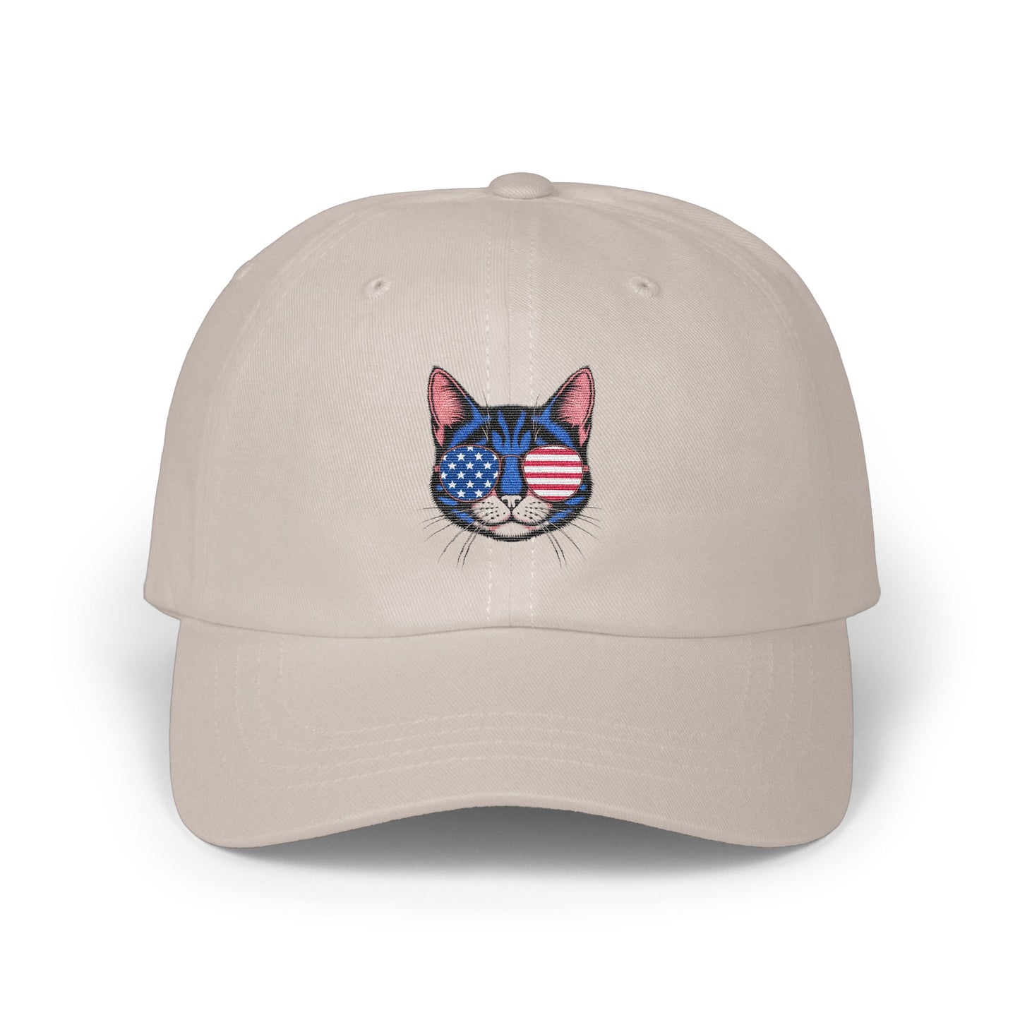 Patriotic Cat Embroidery Classic Style Hat product