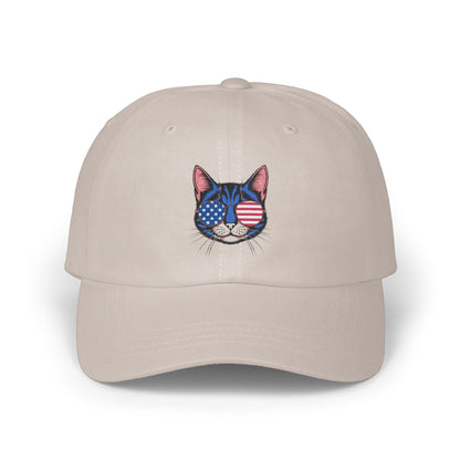 Patriotic Cat Embroidery Classic Style Hat product