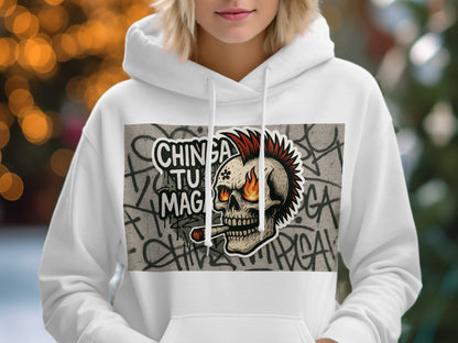 Punk Rock Skull Graphic Hoodie product