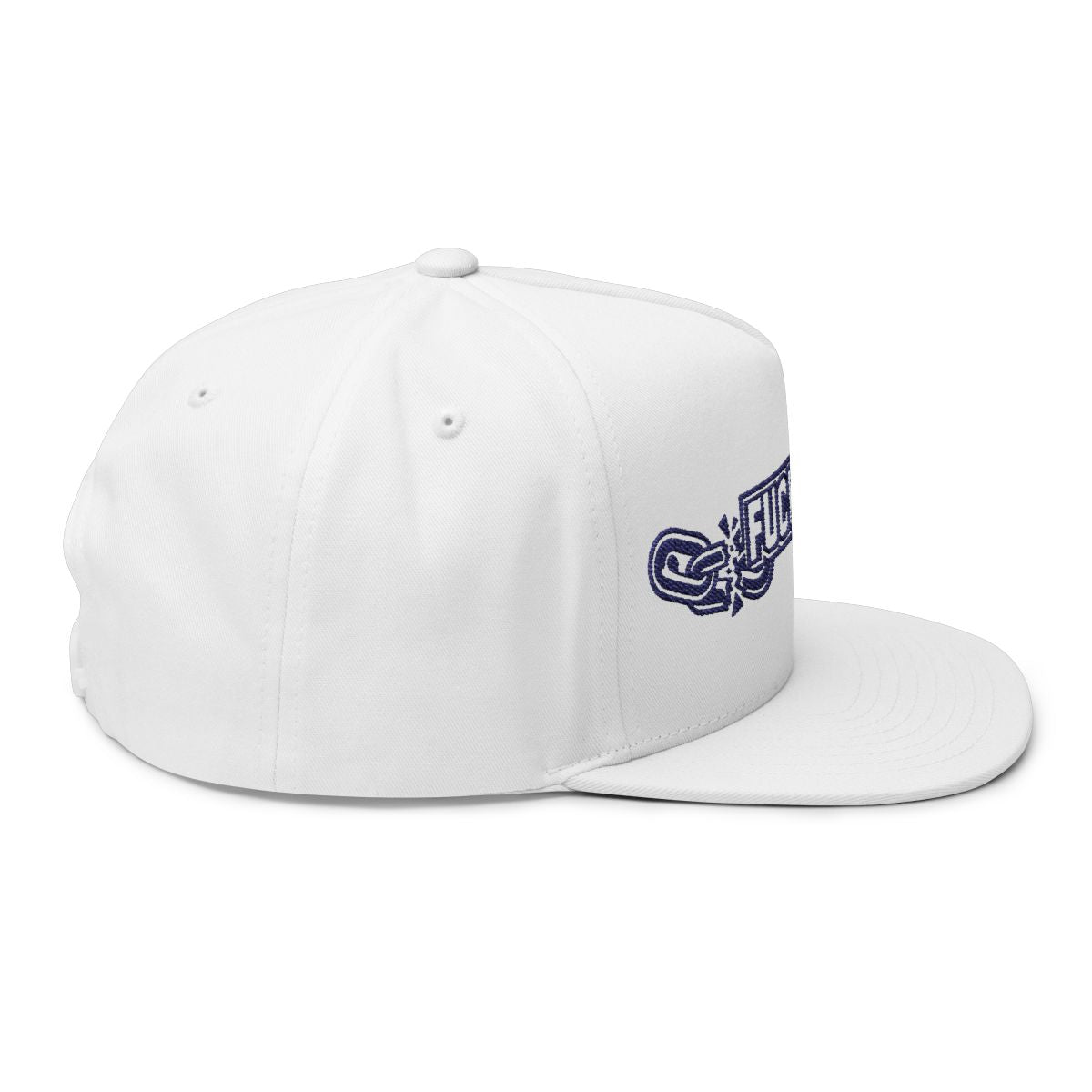 Stylish Flat Bill Cap with Bold Embroidered Design