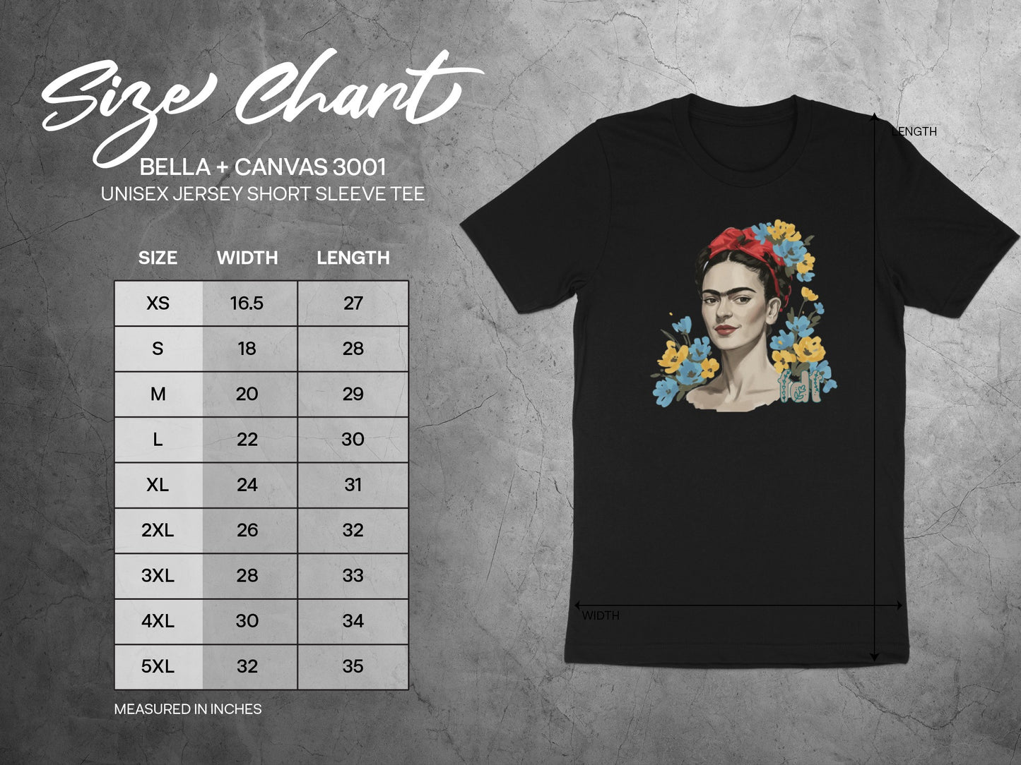 Black T-shirt with Vibrant Artistic Frida Kahlo Design
