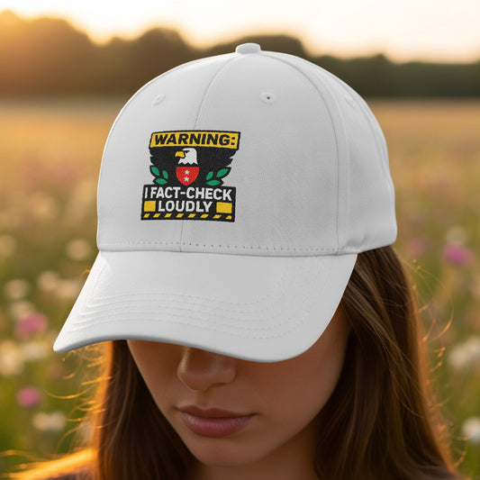 Warning I Fact-Check Loudly Embroidered Hat product
