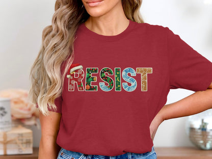RESIST Colorful Print Statement T-Shirt