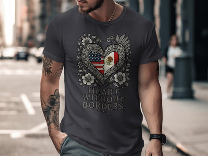 Heart Without Borders Graphic Tee Shirt