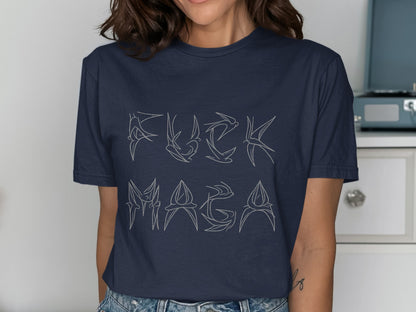 Bold Statement Anti-MAGA Navy Unisex T-Shirt product