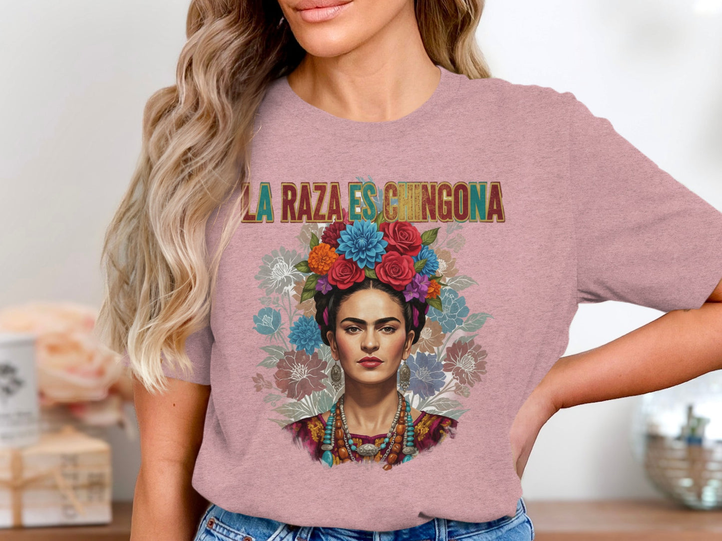 La Raza Es Chingona Colorful Graphic T-Shirt