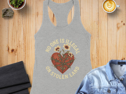 No One Is Illegal On Stolen Land Tank Top