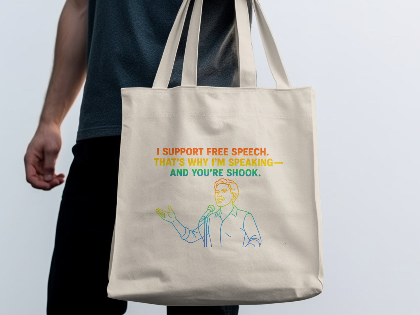 I Support Free Speech Tote Bag Graphic Print product