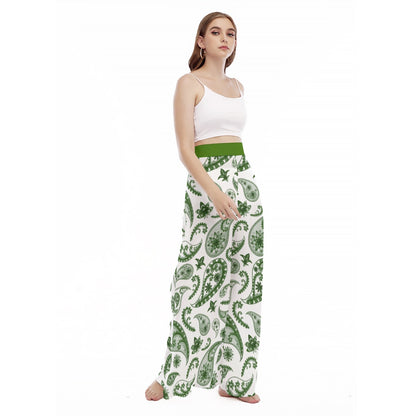 All-Over Print Women's High Waist Wide Leg Trousers