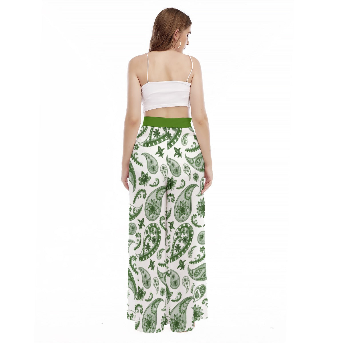 All-Over Print Women's High Waist Wide Leg Trousers