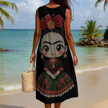 All-Over Print Women's Sleeveless Dress