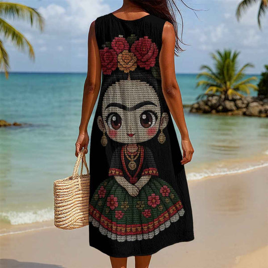 All-Over Print Women's Sleeveless Dress